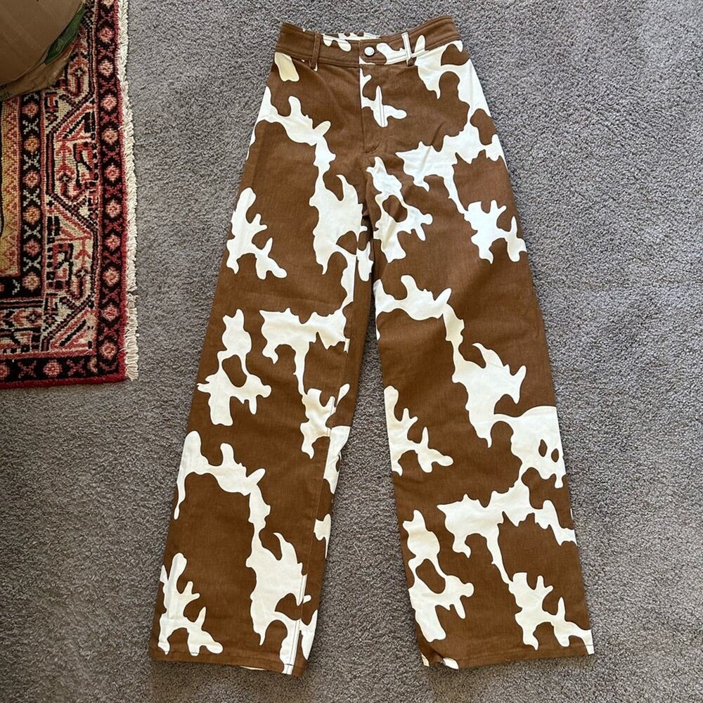 BY.DLYN Marley Cow Print Jeans NWT